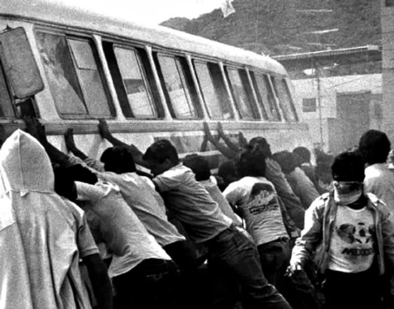 El Caracazo. Foto tomada en el Terminal de Autobuses de Guarenas